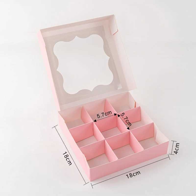 Present Wrap LBSisi Life Pastry Chocolate Paper Box White Pink Hand Baked Mini Cupcake Packaging For Birthday Wedding Parties q240511