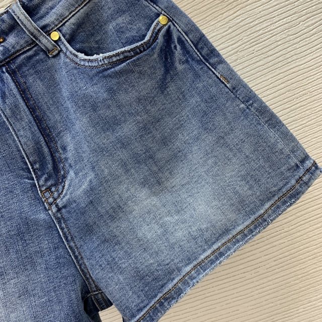 Designer Jeans 2024 Nieuwe Spring Summer Fashion Panel Merk dezelfde stijl broek Luxe dames shorts 0512-9