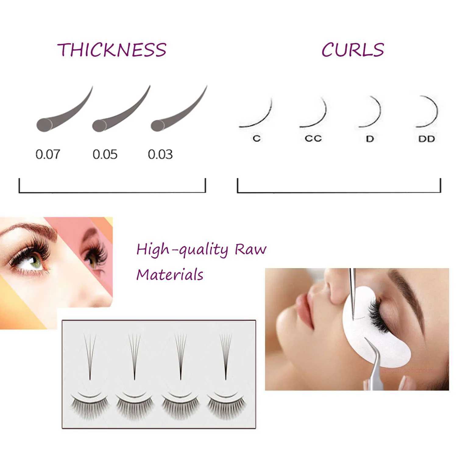 False Eyelashes TDANCE Easy Fan eyelashes artificial mink eyelash extensions quick blooming automatic soft volume natural makeup Q240510