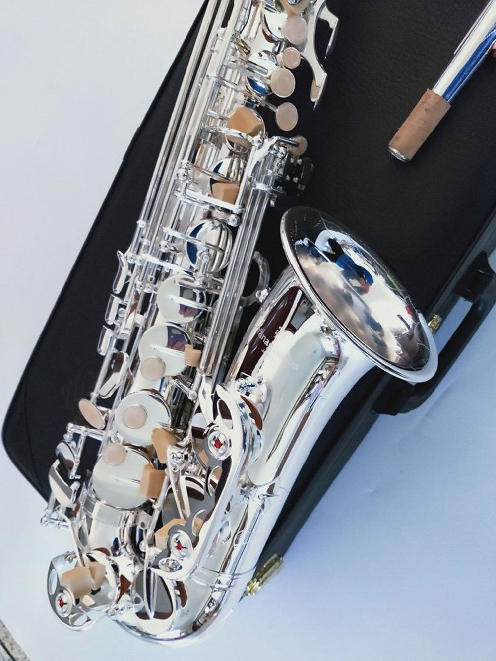 Бренд Япония высококачественный альт-саксофон A-992 E-Flat Sax Sax Sax серебряный серебристый мундштук.