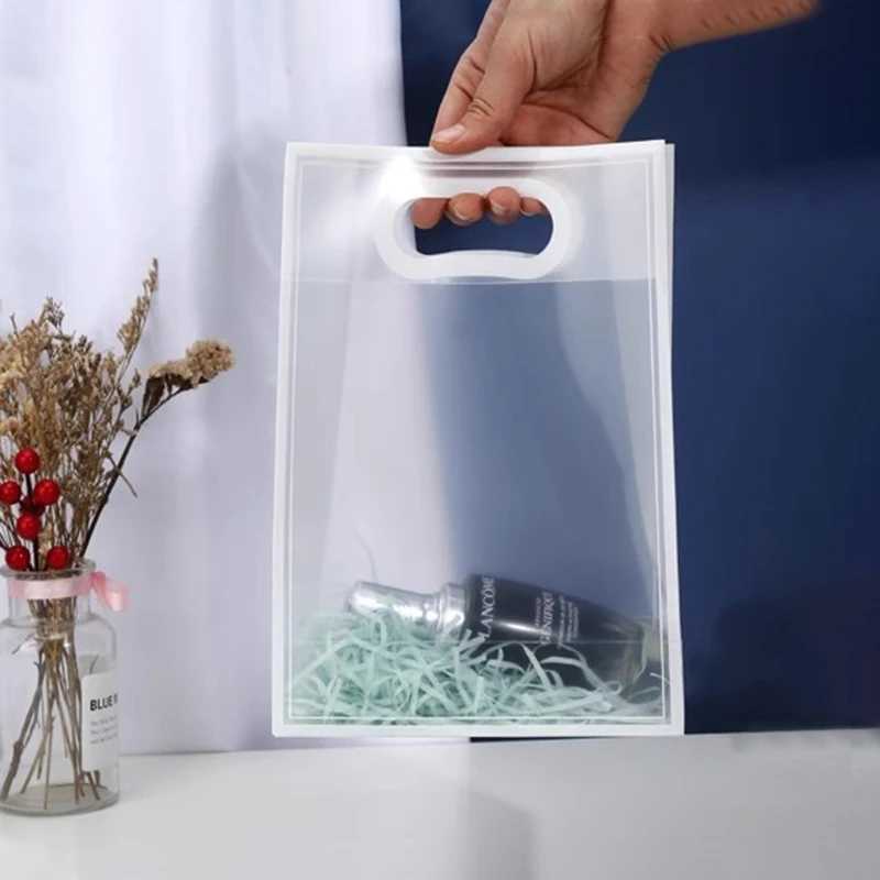 Gift Wrap Transparent large packaging bag reusable transparent shopping wedding party candy cake holiday gift boxQ240511