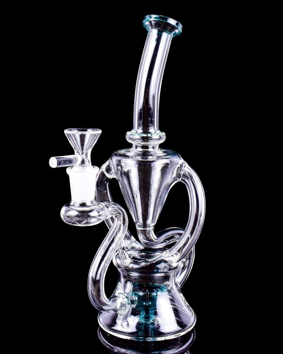 9,3 inch heldere dubbele kamers neo fab ei regenboog haakhaakglas bong dabber rig recycler pijpen water bongs rookpijp 14 mm vrouwelijk gewricht us magazijn