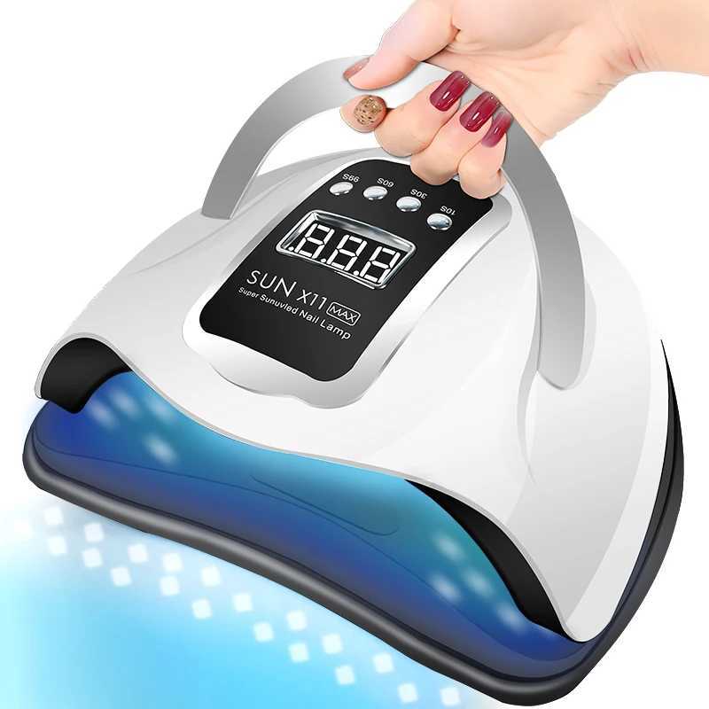 Suszarki do paznokci Słońce x11 MAX Profesjonalna lampa suszenia paznokci do manicure 132W paznokcie żelowe maszyna do suszenia lakieru z automatycznym czujnikiem UV Lampa paznokciowa T240510