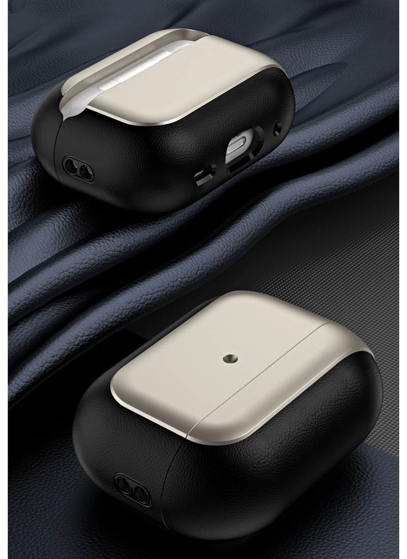 حالات مقاومة للحبوب الجلدية لـ AirPods Pro2 3Gen 3 Airpod Pro 2 Ear Aypearn Chromed Soft TPU Case Air Pods 1 2Gen Fashion Shell Costector مع حزام