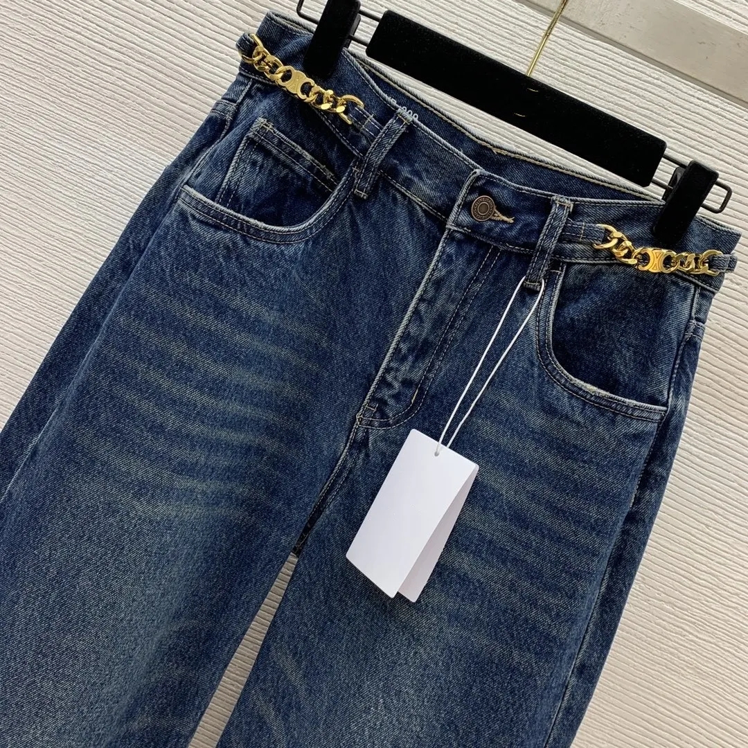 Designer Jeans 2024 Nieuwe Spring Summer Fashion Panel Same Style Pants Luxe dames broek CL0512