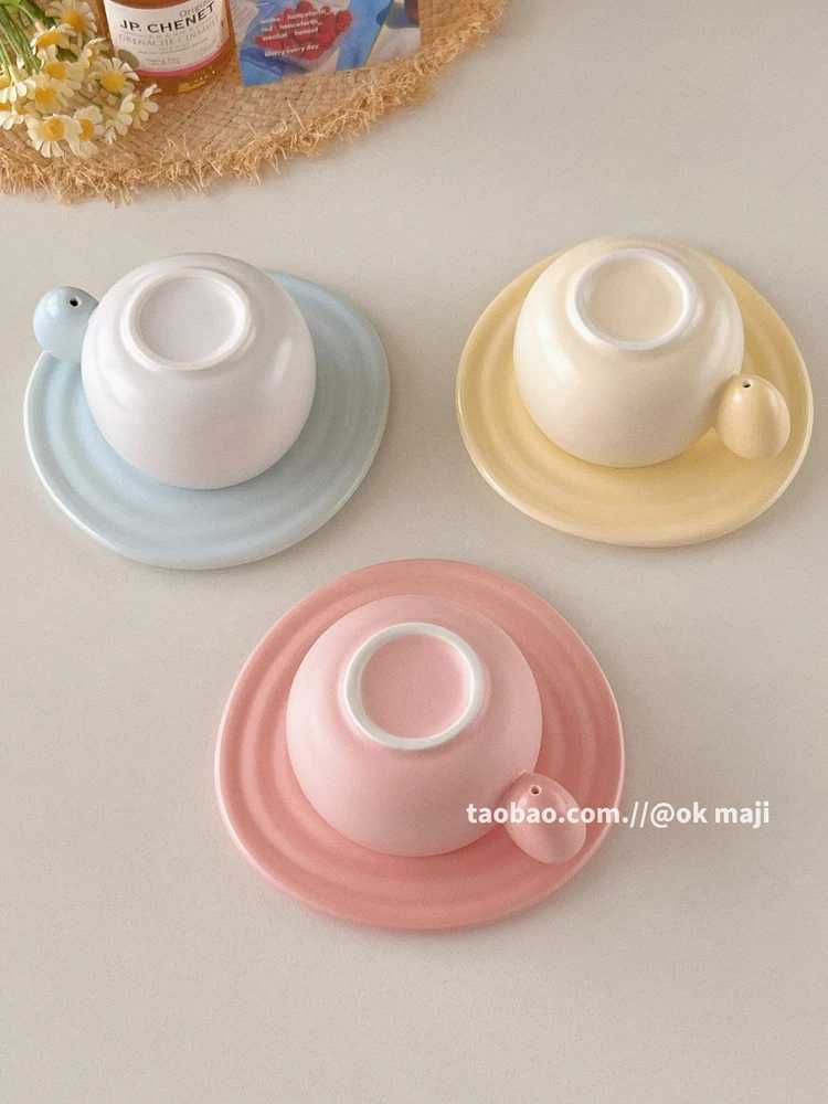 Filiżanki spodki Macaron Ceramiczna filiżanka kawy i spodek