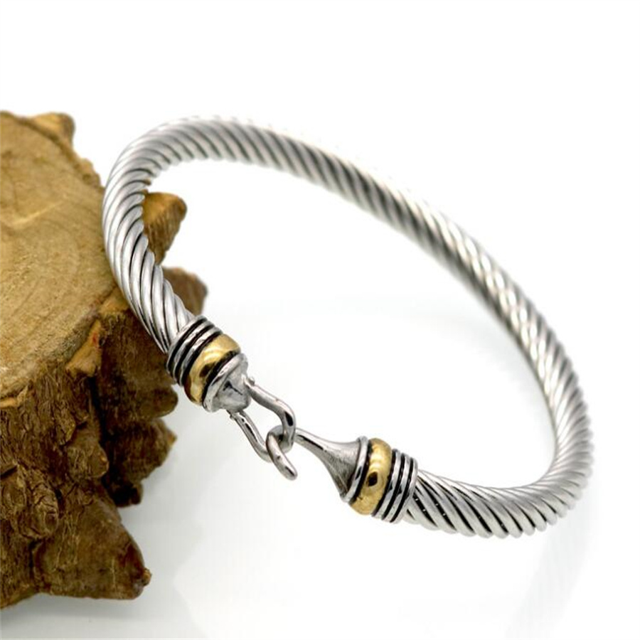 Популярный браслет с видной проволокой титановой стальной проволоки в Европе и браслет из золотого браслета Америки из нержавеющей стали AB274