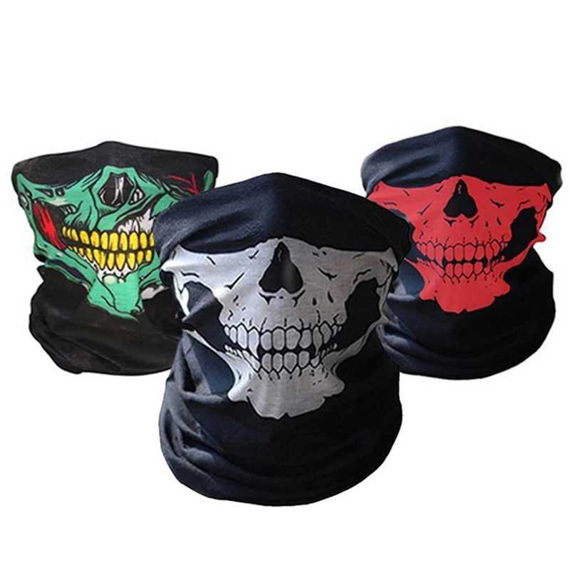 Fashion Face Masks Neck Gaiter Multi fonctionnelle Ghost Skull Scarpe Tube chaud Halloween Bandband Collier Magic Gift Q240510