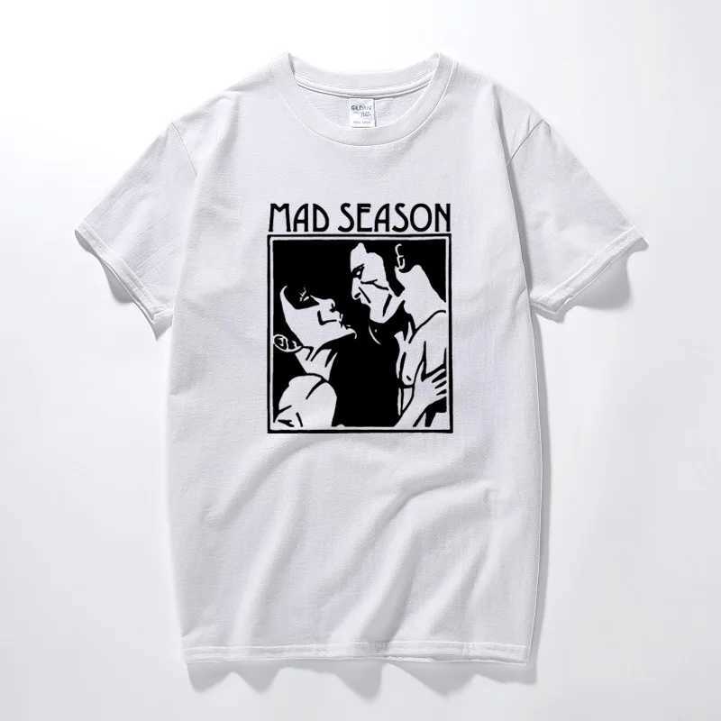 Kvinnors t-shirt Mad säsong ovanför T-shirt Musik Grunge Rock CE i kedjor Sjung TRS Kvinnor Män överdimensionerade T-shirt Harajuku Retro T T240510