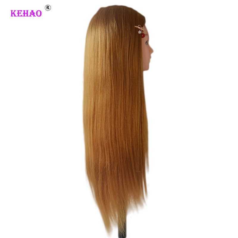 Teste di manichino Strumento di stile capelli 60 cm Allenamento capelli dritti Fante il trucco Pratico di sabbia Drago Q240510