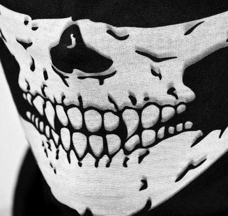 Модные маски для маски для шеи гетра Многофункциональный призрак -череп шарф теплый труб
