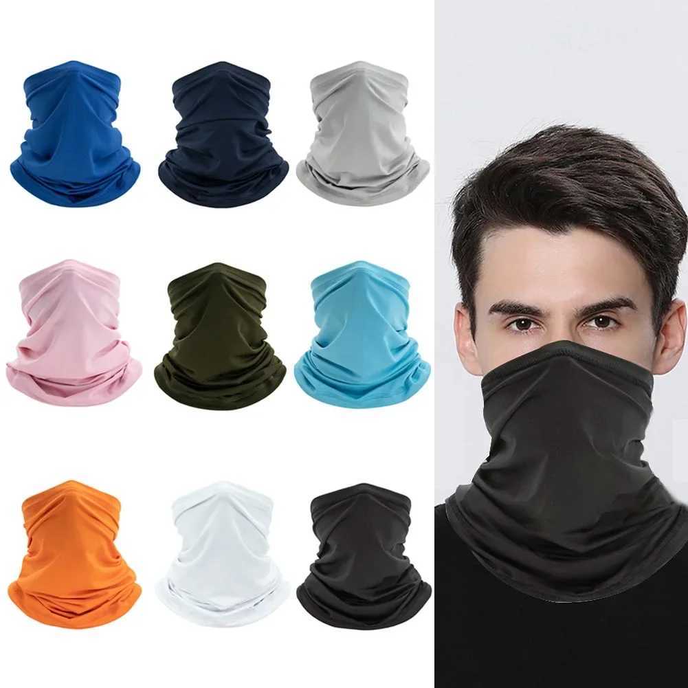 Fashion Face Masks Neck Gaiter Outdoor Sports Bandana Écharpe militaire Pêche à vélo tactique Randonnée Masque de voyage Gait Half Cover Band Mens Q240510