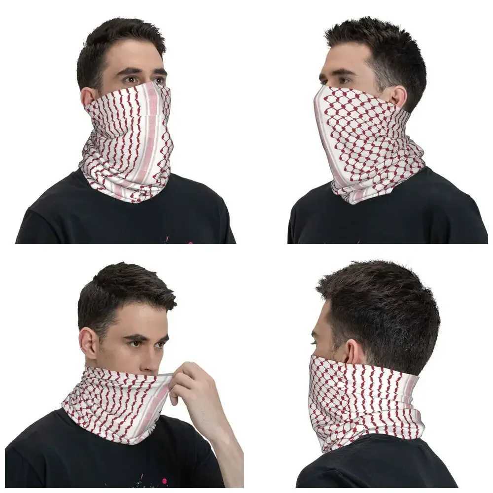 Máscaras de moda Máscaras de pescoço Palestina keffiyeh bandanas Capa de lenço árabe com lenço árabe em máscara de máscara de máscara de máscara de máscara de cabeça multi -funcional q240510