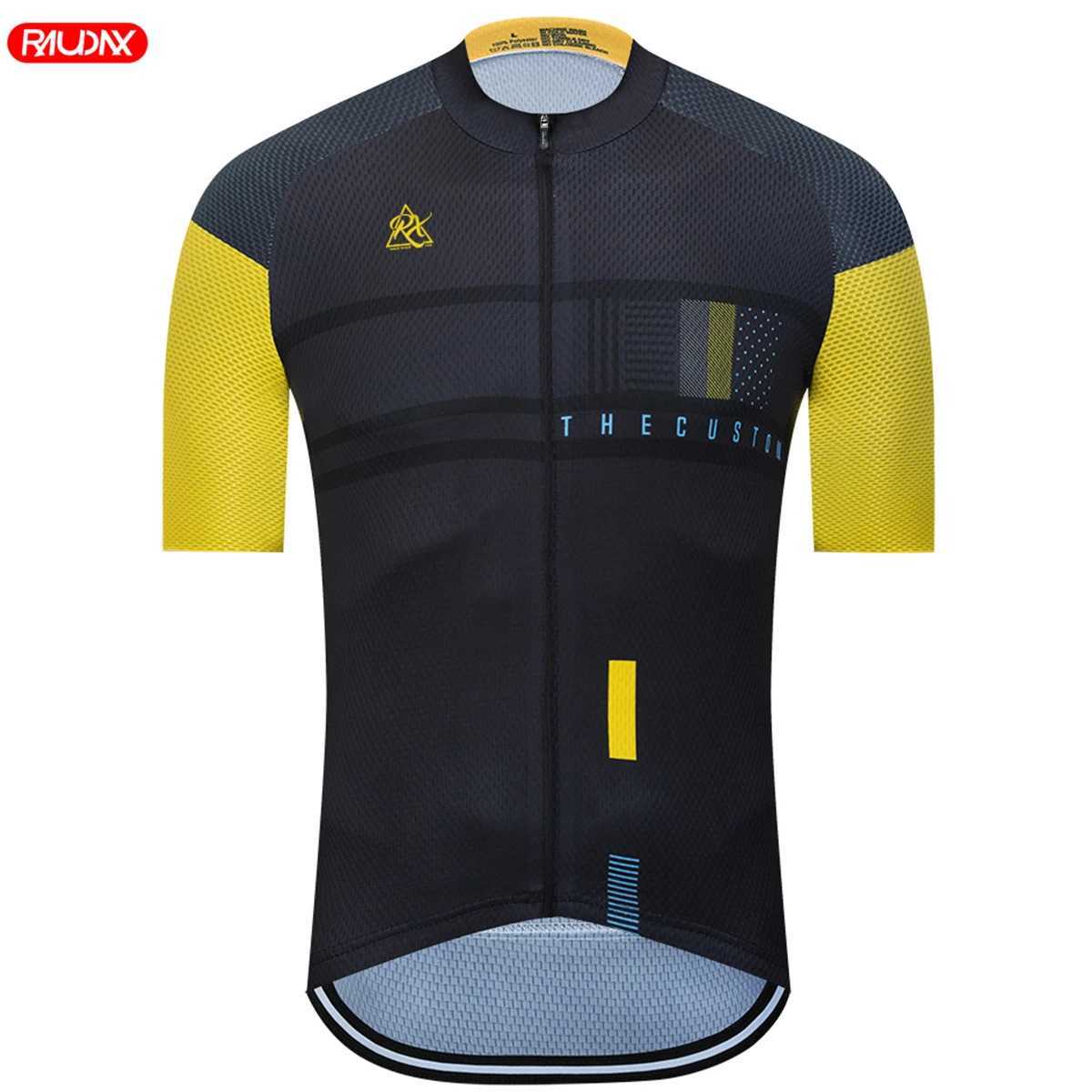 Fan tops Tees Raudax Mens Downhill Jersey Summer Mtb Bicycle Shirt Off-Road Top Sports Abbigliamento Abbigliamento Q240511