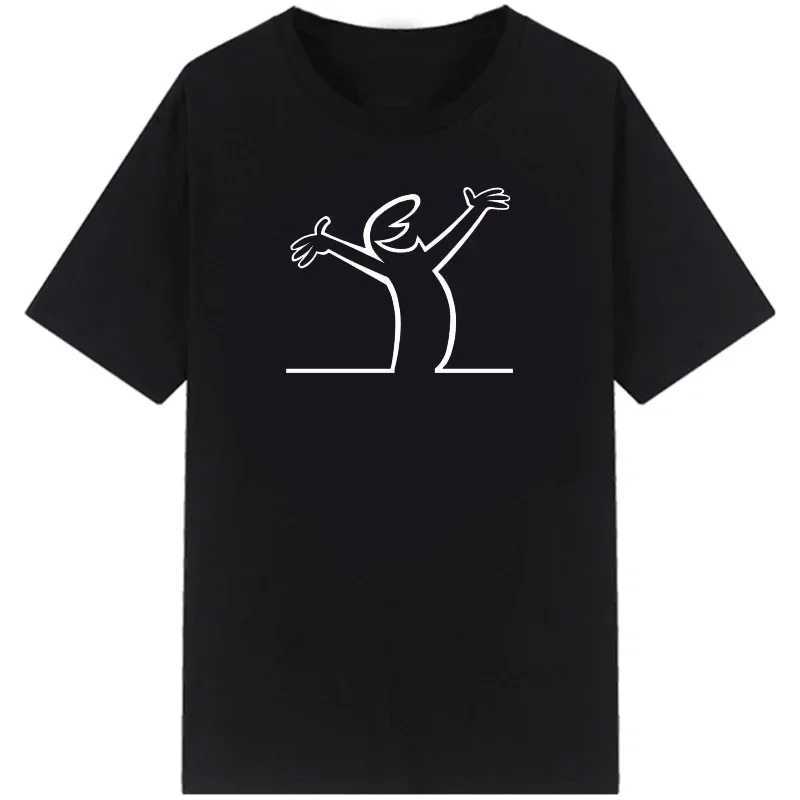 Camisetas masculinas Happy moda thirts la linea a linha osvaldo cavandoli tv homens homens estilos strtwear t redond round pescoço algodão casual camisetas t240510