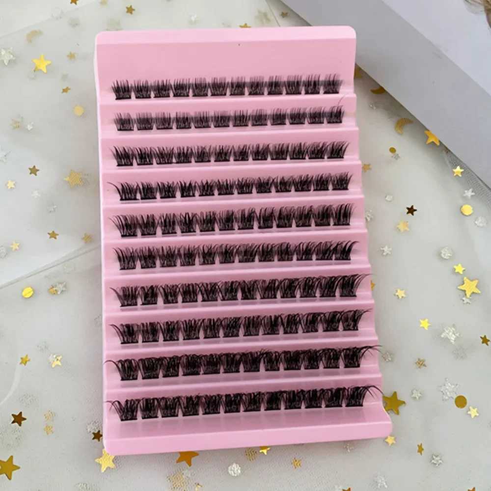 False Eyelashes 120 clusters of eyelashes D-curled 8-16mm mixed length DIY eyelash extension fluffy segmented graffiti false Q240510