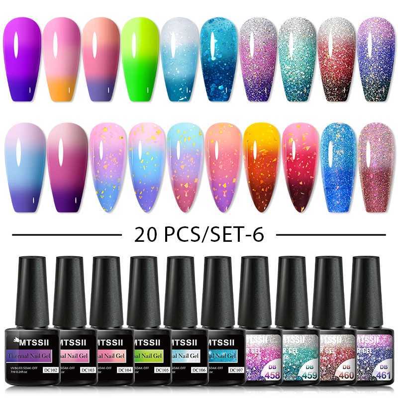 Nail Art Kits MtsSII 20 stcsGel Nagel Polish 9d Reflective Flash Cat Magnetic Gel Semi Permanente UV -gel Spray Nagell Pool T240510