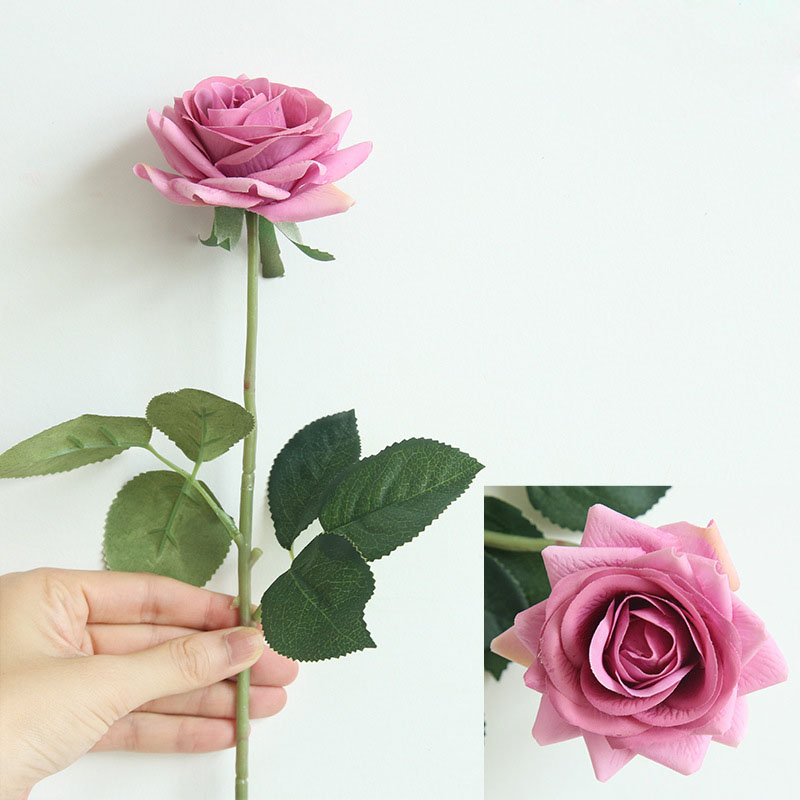 7 pezzi/decorazioni del lotto Fiori artificiali rosa fiori di seta in lattice floreale vero touch rosa bouquet la casa di design da festa