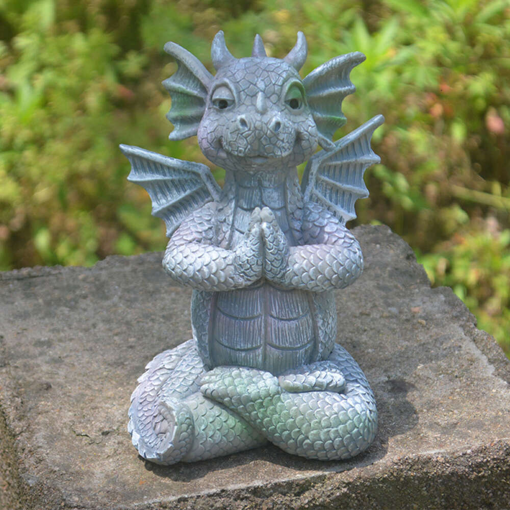 Tuinstandbeeld Hars Crafts Cute Meditation Dragon Outdoor Courtyard Home Decoratie