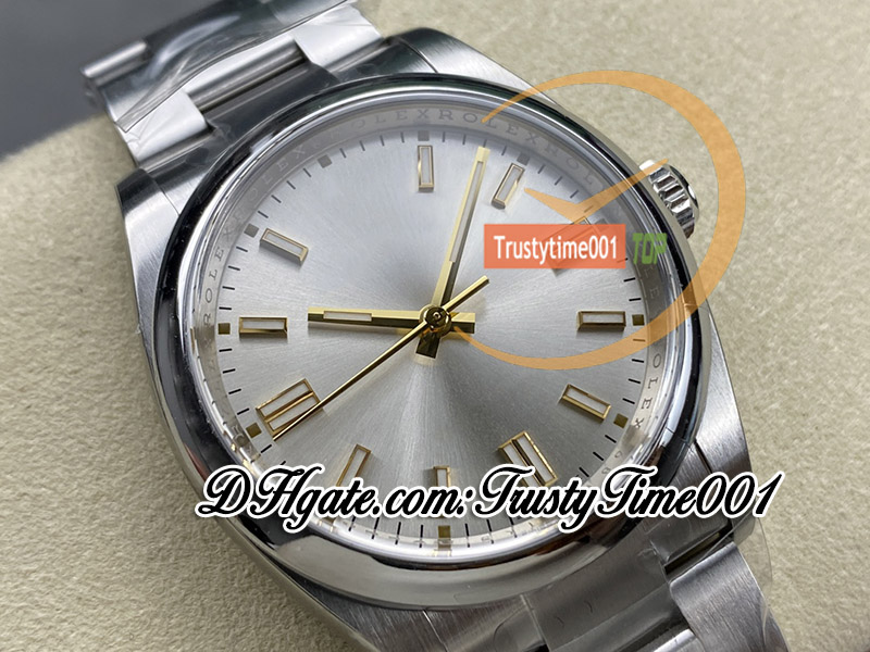 126000 VR3230 Automatique Unisexe Watch Mens Womens Watches Clean CF 36mm Silver Diad Stick Markers SS 904L Bracelet en acier Super Edition TrusyTime001