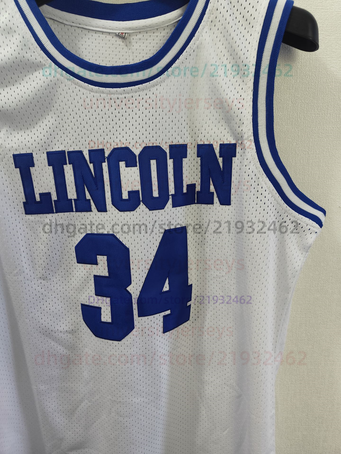 Koszulki do koszykówki NCAA Film Lincoln 34 Jesus Shuttlesworth Jersey College Vintage Jerseys All Szyghed Blue White