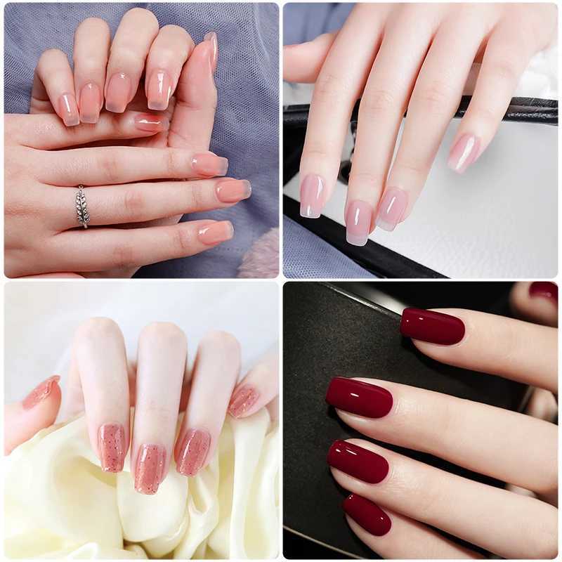 Zestawy do paznokci Zestaw Manicure Pro Paznokcie Zestawy do paznokci Zestaw lakieru do paznokci z lampa paznokciowy Półprzewajny lakier lakier