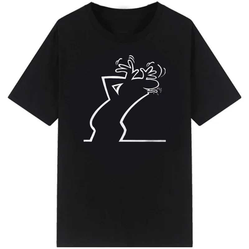 T-shirts masculins Happy Fashion T-shirts la linea la ligne Osvaldo Cavandoli TV Men Femmes Style Strtwear t Round Neck Casca Cotton Camisetas T240510