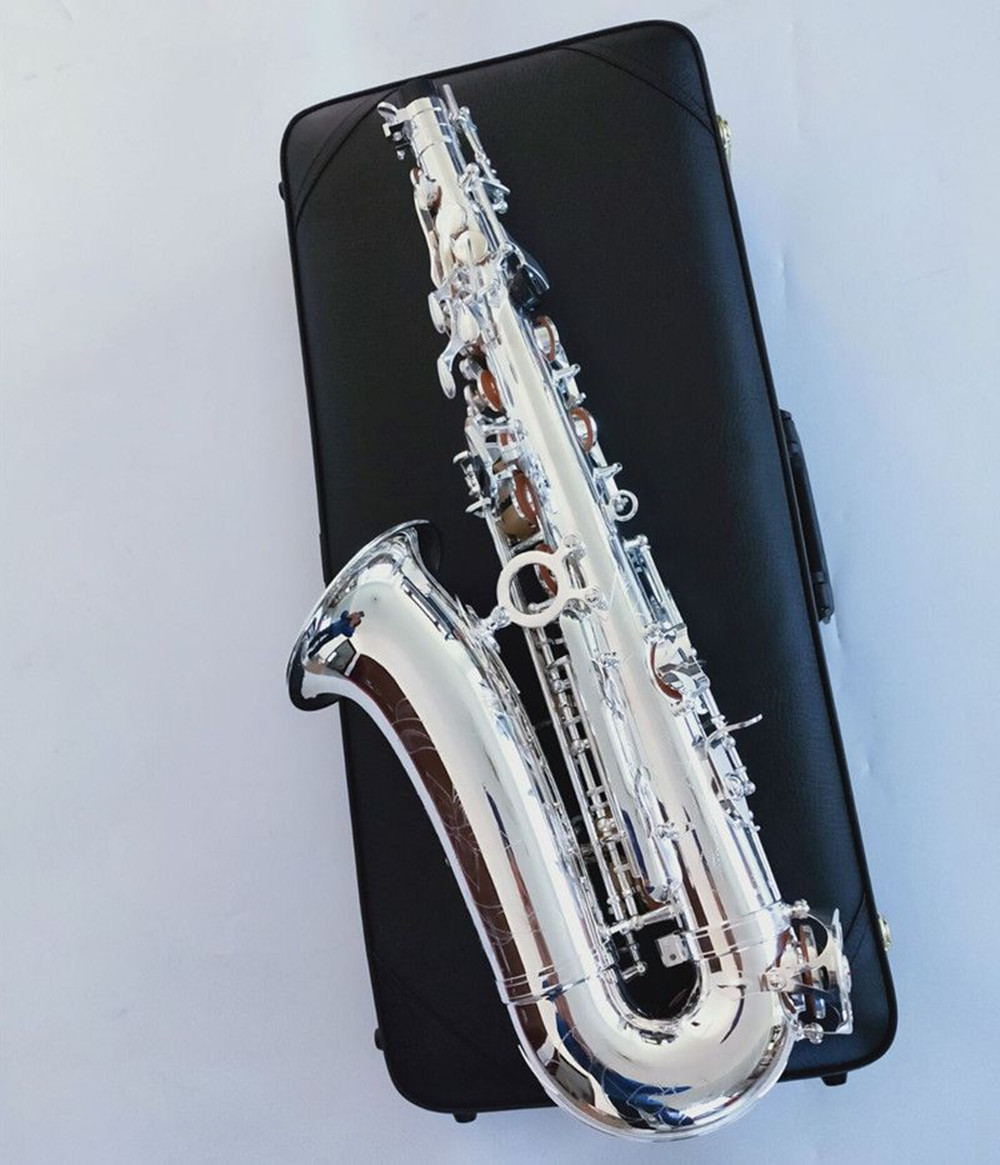 Brand Japan High Quality Alto Saxophone A-992 E-Flat Sax Silver Plated Papitre buccal Reed Necy Musical Instrument Musical