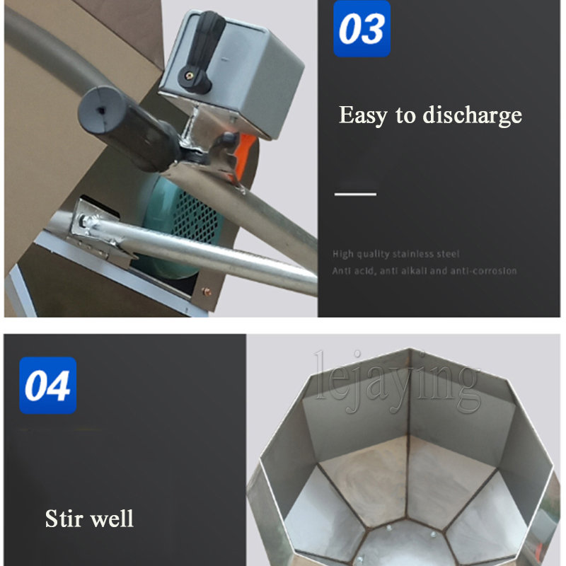 Équipement de mélange de tambour Snack Aliments Popcorn Assaisonnement Machine aromatisante Machine aromatisante en acier inoxydable Octogonal Pouses de pommes de terre Mélangeur