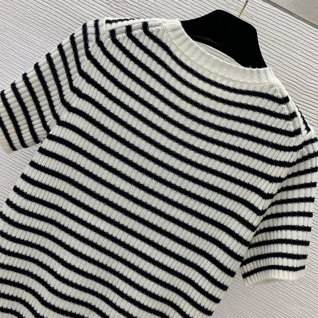 Milan Runway Sweters 2024 NOWOŚĆ Summer jesienią O NECK SCICK SWEEW SWEATER TOPS MARKE TAM TAM STYLE TEE 0513-3