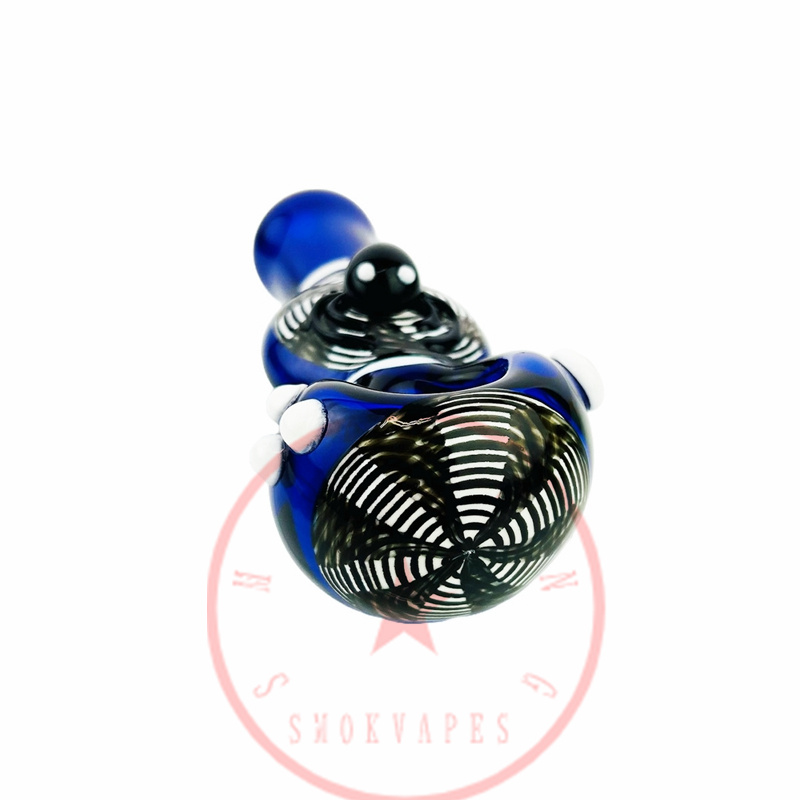 Nieuwste kleurrijke spider webkunst rookglas pijpen draagbaar handgemaakt droog kruid tabaksfilter lepel lepel kom innovatieve zak sigarettenhouder dhl