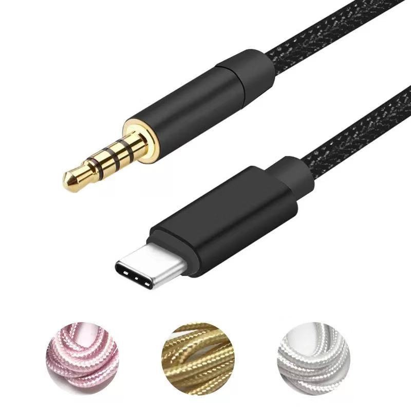 AUX Audio Cable USB C to 3.5mm Jack AUX Cord Car Speaker Headphone Adapter For iPhone 15 Samsung Xiaomi  Universal Type-C Converter