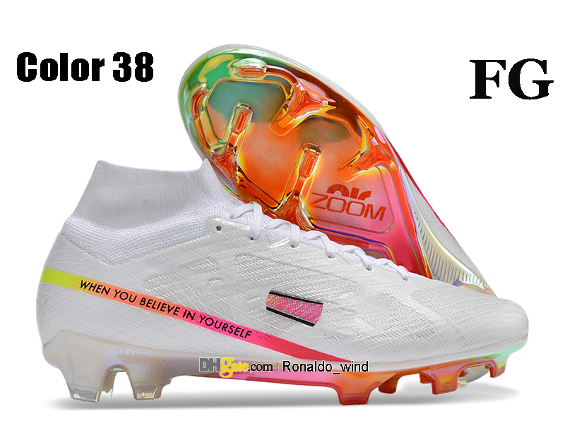 هدية حقيبة رجالي عالية الكاحل لكرة القدم أحذية رونالدو CR7 IX ELITE FG TNS CLEATS FIRMERN