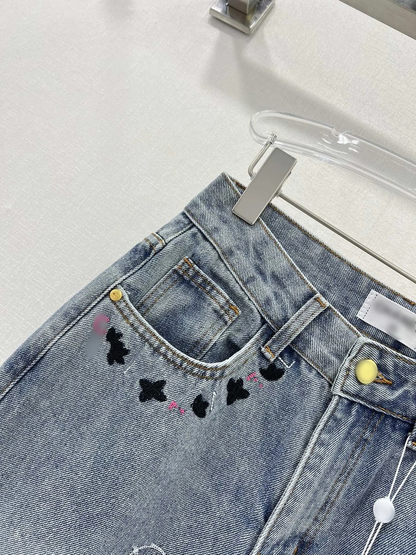 Designer Jeans 2024 New Spring Summer Fashion Panelled Same Style Pants Luxury Women's Pants c0513