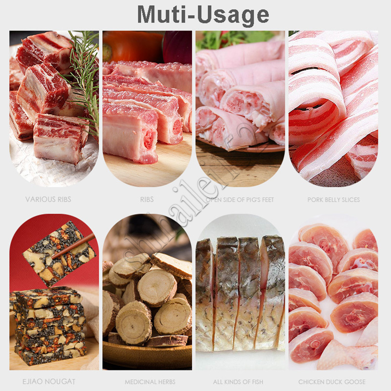 Stainless Steel Frozen Meat Slicer Bone Cutting Knife Minced Lamb Slicer Machine Multi-fuction Frozen Chicken Duck Fish Cutter