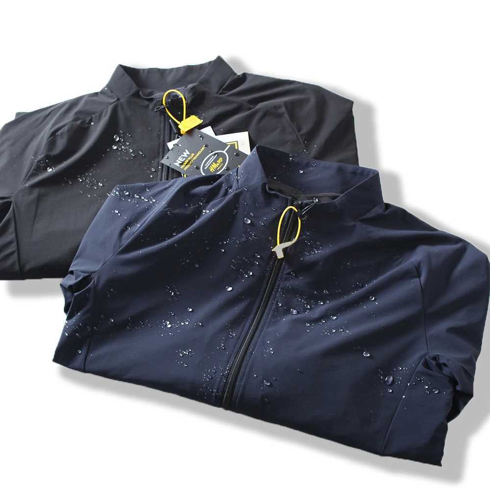 Men's Casual Shirts Bird Series City Business! High quality fashionable handsome trend mens outdoor waterproof elastic vertical cut casual jacket Q240510