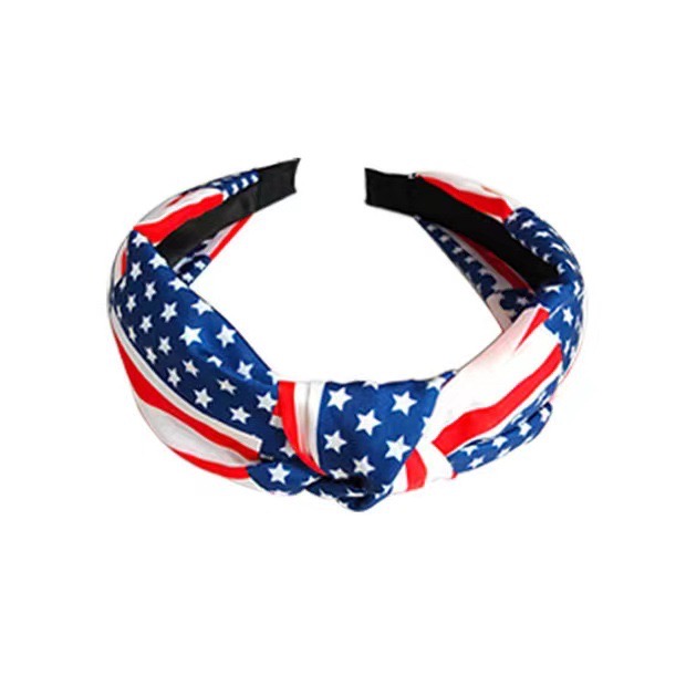 USA FLAG BAGGLITÀ CHE FAGGIO American Patriotic Indipendence Day 4 luglio Headband Red White and Blue Haiop Hoop for Women Girls Regali Accessori capelli