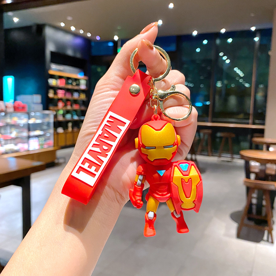 keychains woman designer key chain rings accessories Animation cartoon figure key chain for men milk tea cup cartoon three-dimensional figure car key rings 03