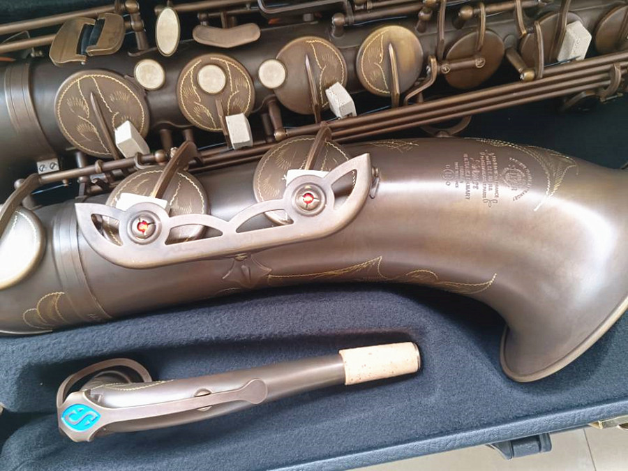 Mark VI Saxophon Hochqualität Tenor Saxophon 95% Kopierinstrumente Antike Kupfersimulation Messing Sax mit Fall