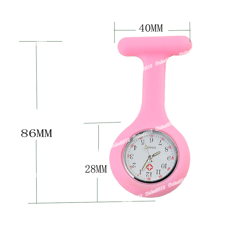 Silicone Nurse Pocket Watch Pin Pin de Noël Cadeau Giftz Quartz 15 couleurs