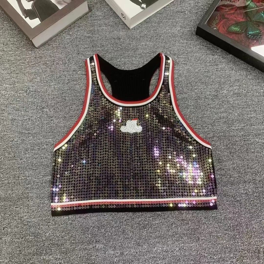 Женщины Paillette Sequined Shinny Bling логотип вышивка