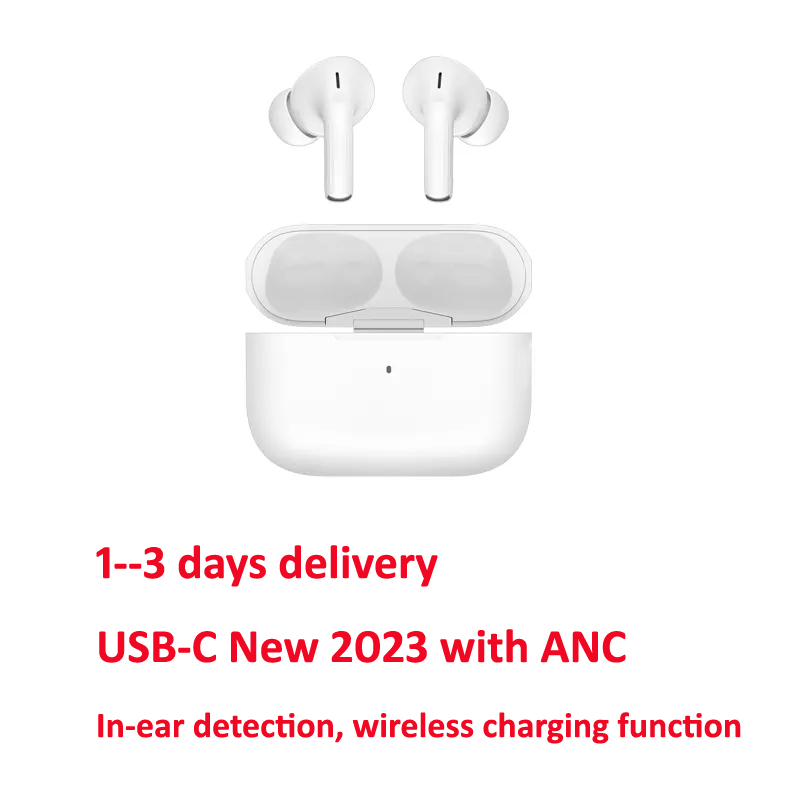 Mobiltelefonörlurar USB-C TWS Trådlöst headset Invisible Mini Stereo Surround Sound Quality Waterproof ANC Bluetooth Headset för iPhone Xiaomi Smarta mobiltelefoner