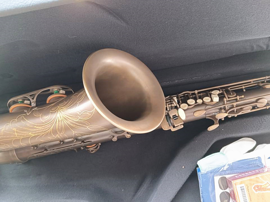 Mark VI Saxophon Hochqualität Tenor Saxophon 95% Kopierinstrumente Antike Kupfersimulation Messing Sax mit Fall