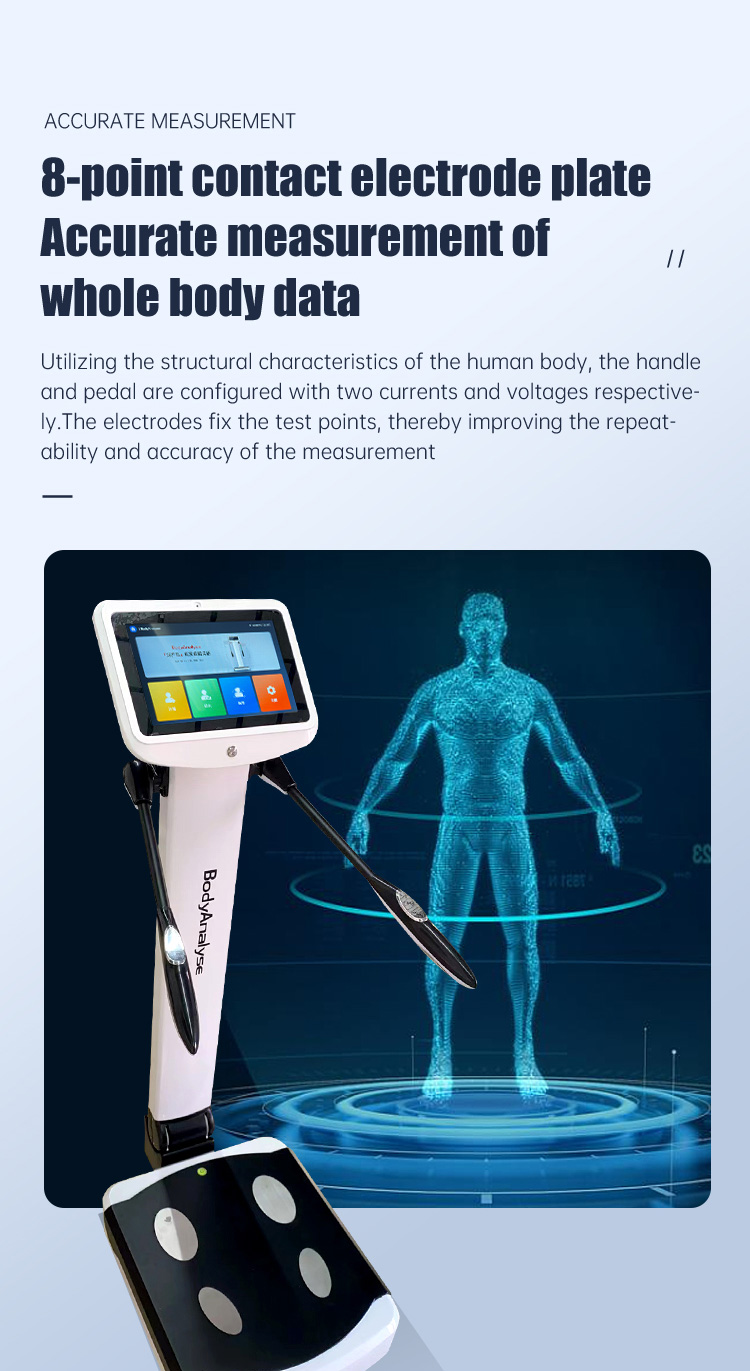 Analyzer artificiale dell'analisi del corpo della macchina Professional Sanitario Peso Composizione Grasso Elemento Analisi del corpo Analisi del corpo Attrezzatura di bio-impegno BMI