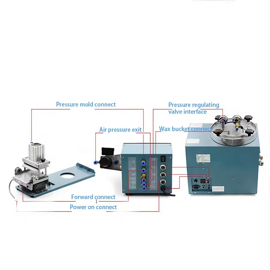 Máquina de jóias de alta qualidade D-VWI Digital Pequeno machine de injeção de cera de vácuo digital para jóias injetor de cera de metal