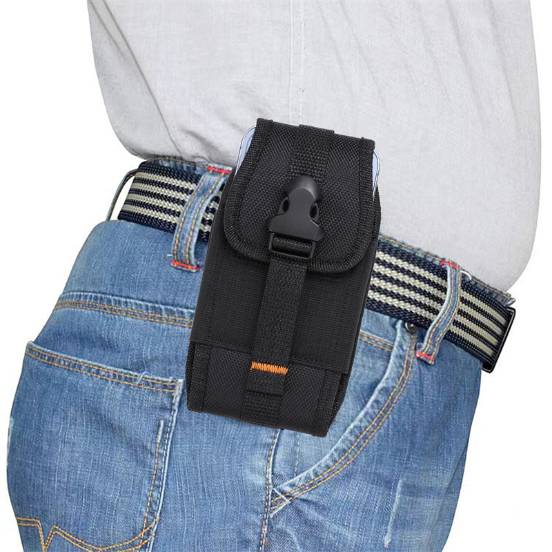 Nylon Canvas Phone Holster Holder, Phone Belt Pouch Swivel Clip Phone Holster för Android Moto för Samsung LG Google iPhone 4.7 till 7,2 tum mobiltelefon