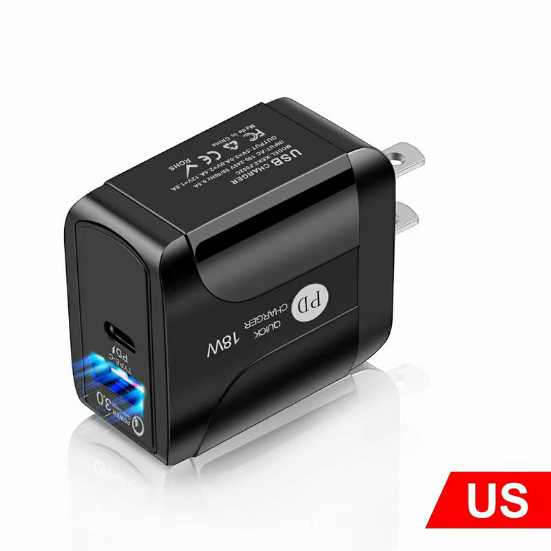 PD12W US EU Charger mural Adaptateur Type C Charger de voyage pour iPhone 15 14 13 Pro USB C PD 5V / 3A Power Charger LYP167