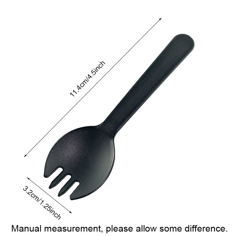 /pack使い捨てスポーク個別にラッパー耐久性のあるプラスチックスポーク2インチ1フォークスプーンケーキアイスクリームサラダスクールランチピクニックレストランパーティーhw0254