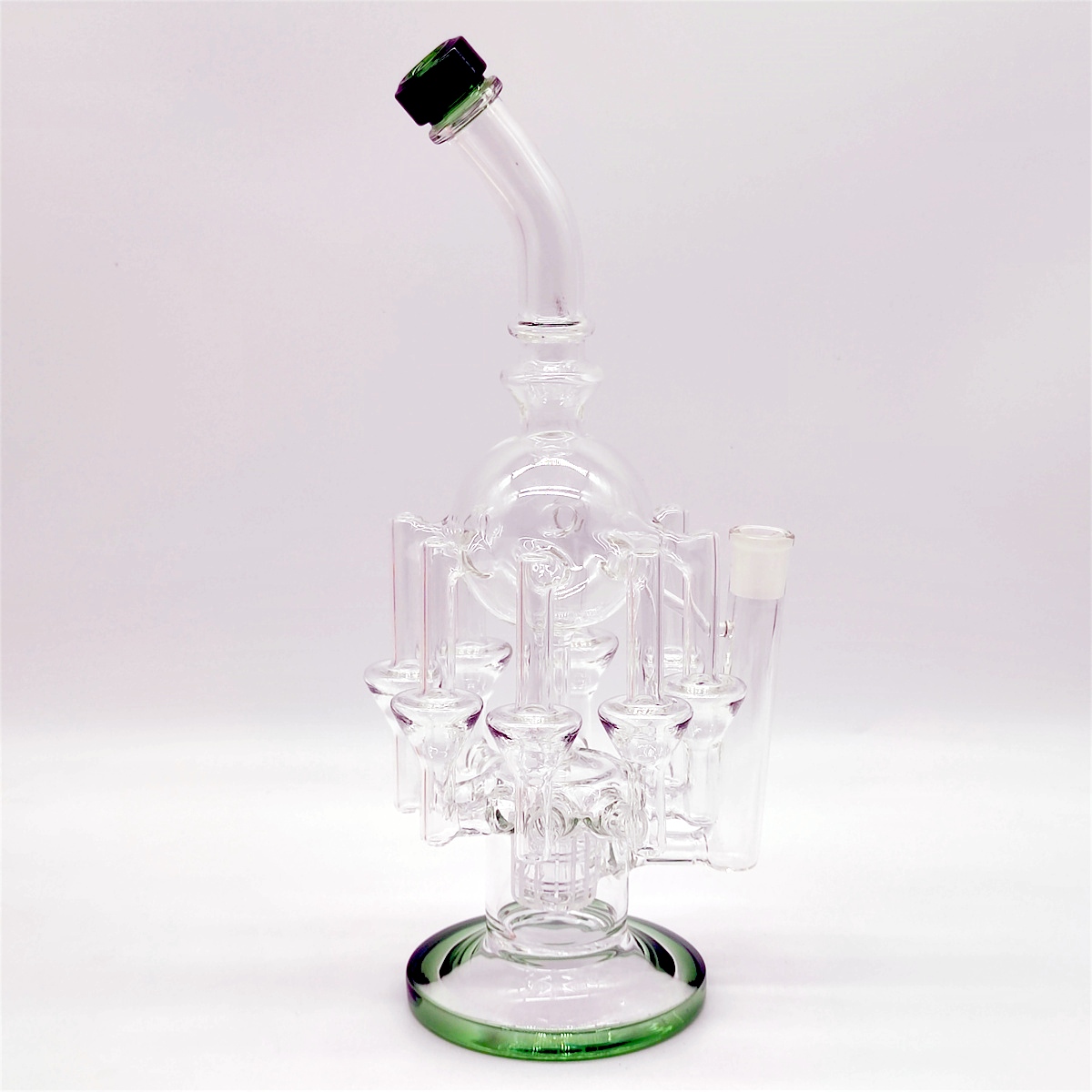 14 inch 8 armen grote octopus multi -kleuren groene champagne fab ei -eier glazen bong dabber rig recycler pijpen water bongs rookpijp 14 mm vrouwelijk gewricht