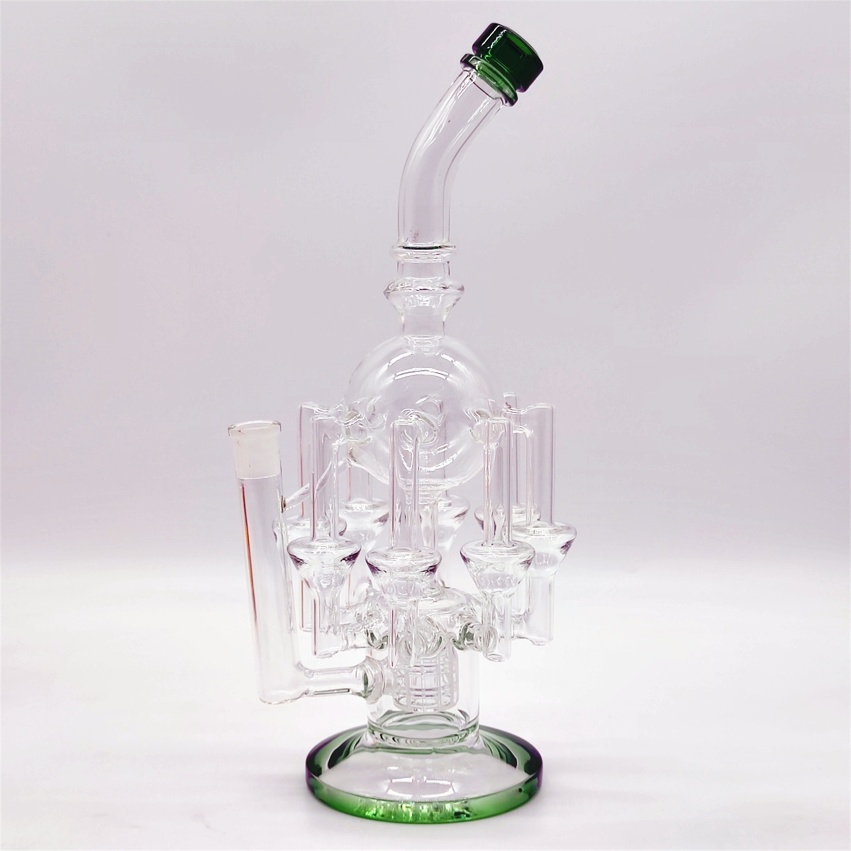 14 inch 8 armen grote octopus multi -kleuren groene champagne fab ei -eier glazen bong dabber rig recycler pijpen water bongs rookpijp 14 mm vrouwelijk gewricht